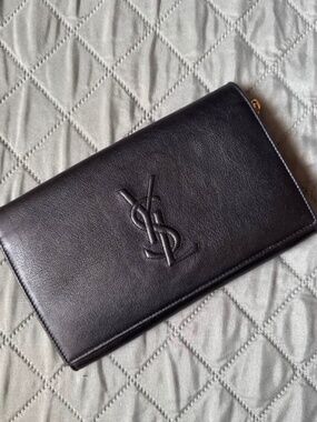 Yves Saint Laurent leather clutch